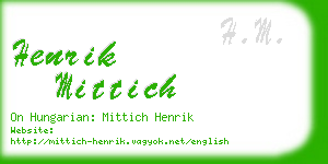 henrik mittich business card